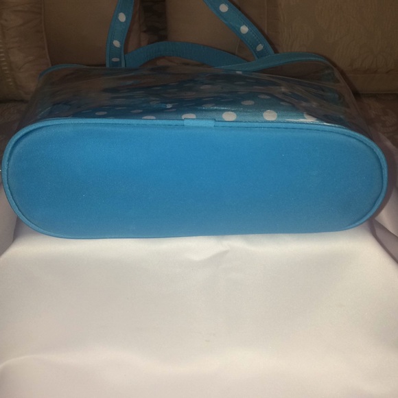 Clear/Polka Dot Mini Tote w/detachable Bag - Picture 7 of 8